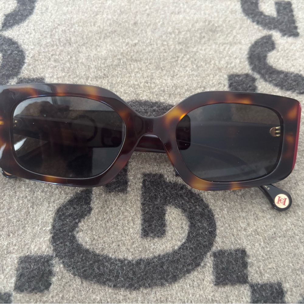 Carolina Herrera Tortoiseshell Sunglasses